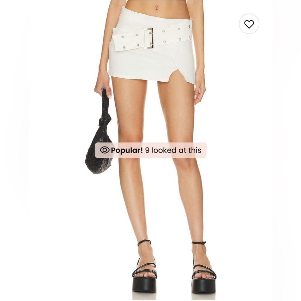 SUPERDOWN cadha belted mini skirt - white